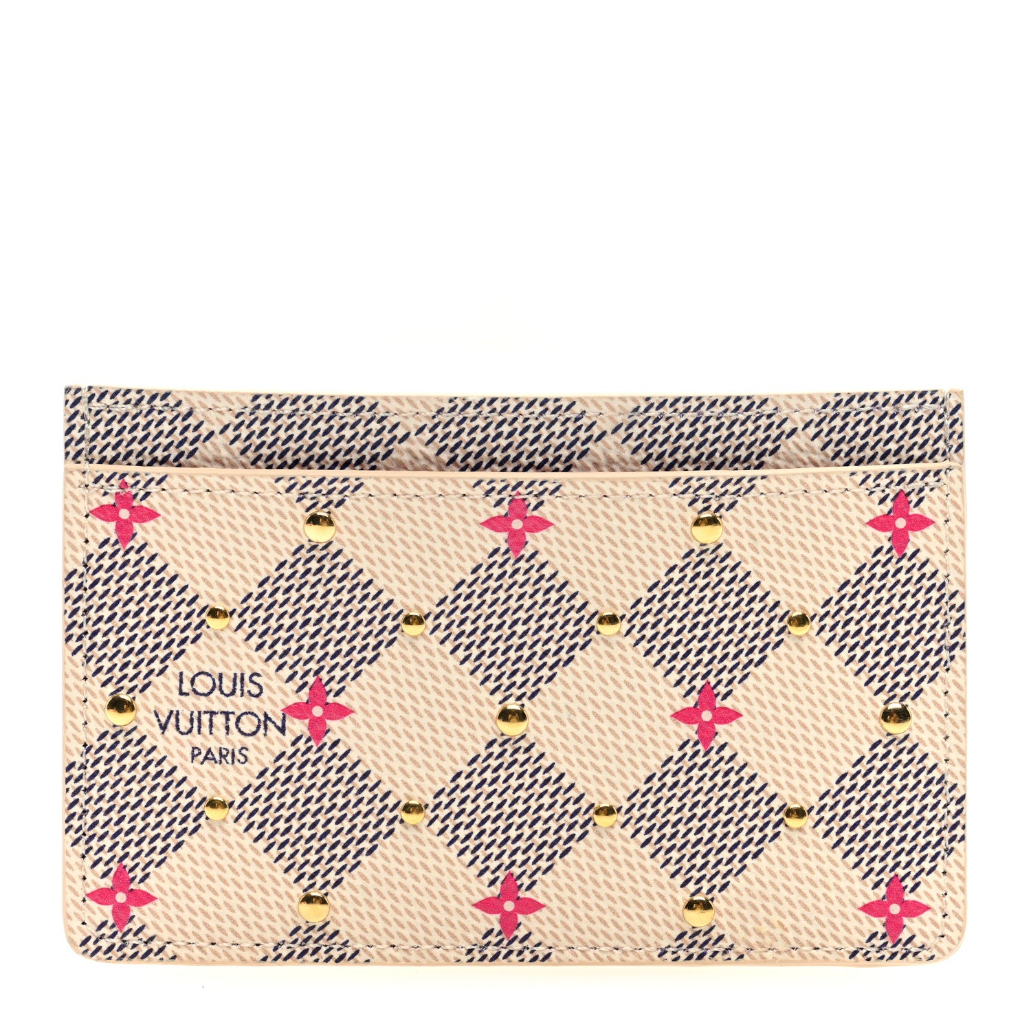 Louis Vuitton Damier Azur Studded Card Holder 1 of 7