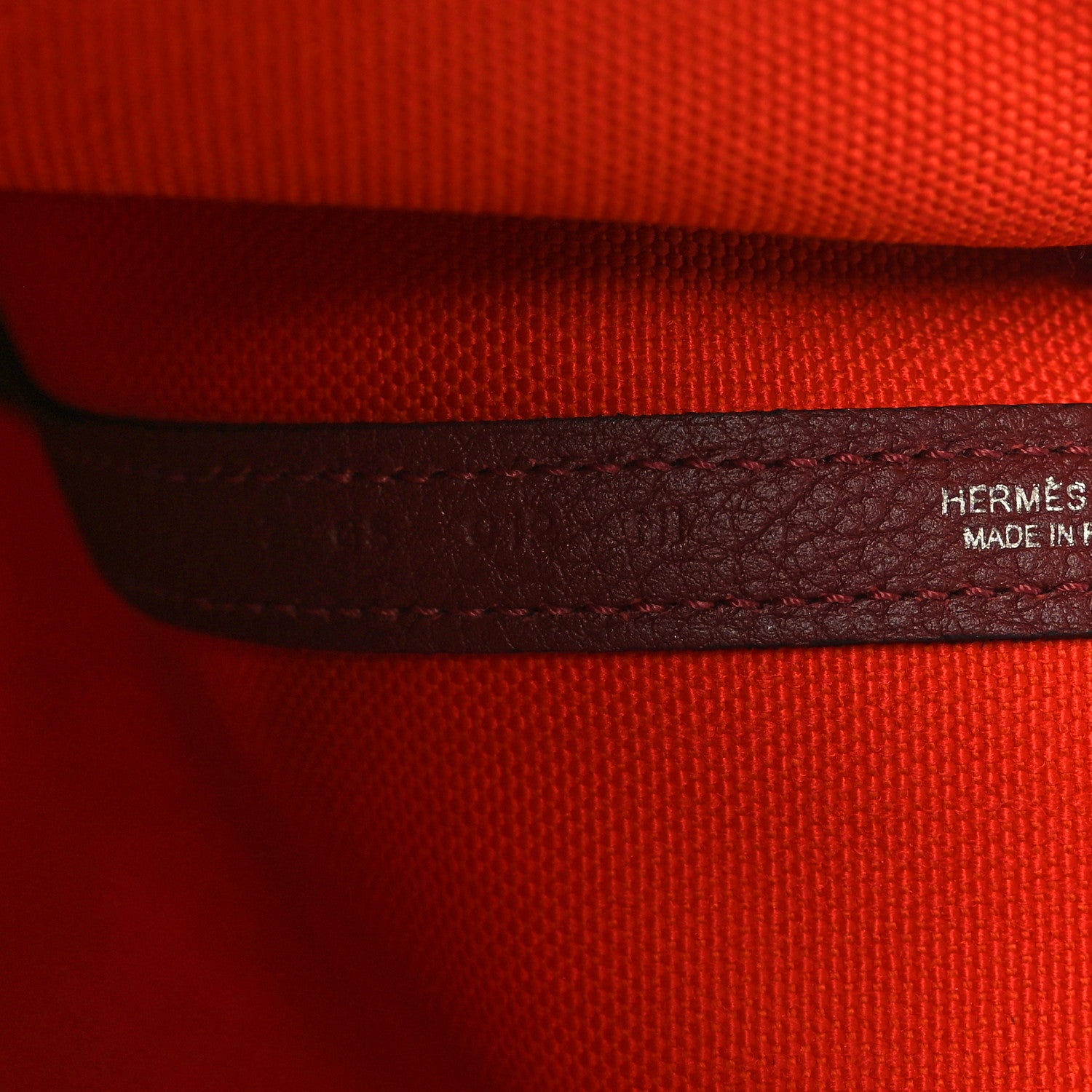 Hermes Toile Militaire Negonda Garden Party Tote 30 Orange Mecano Rouge H 7 of 9
