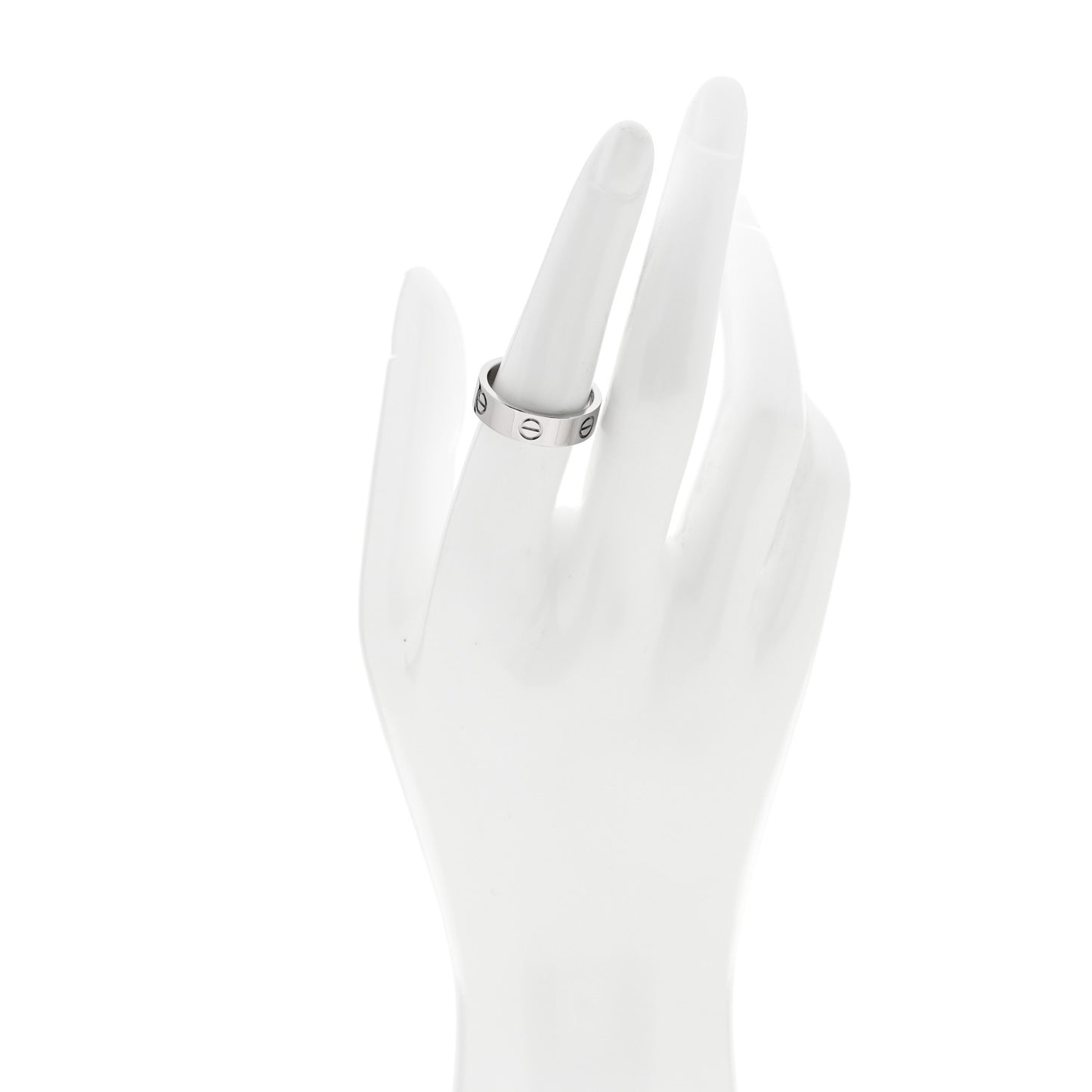 18K White Gold 5.5mm LOVE Ring 55 7.25