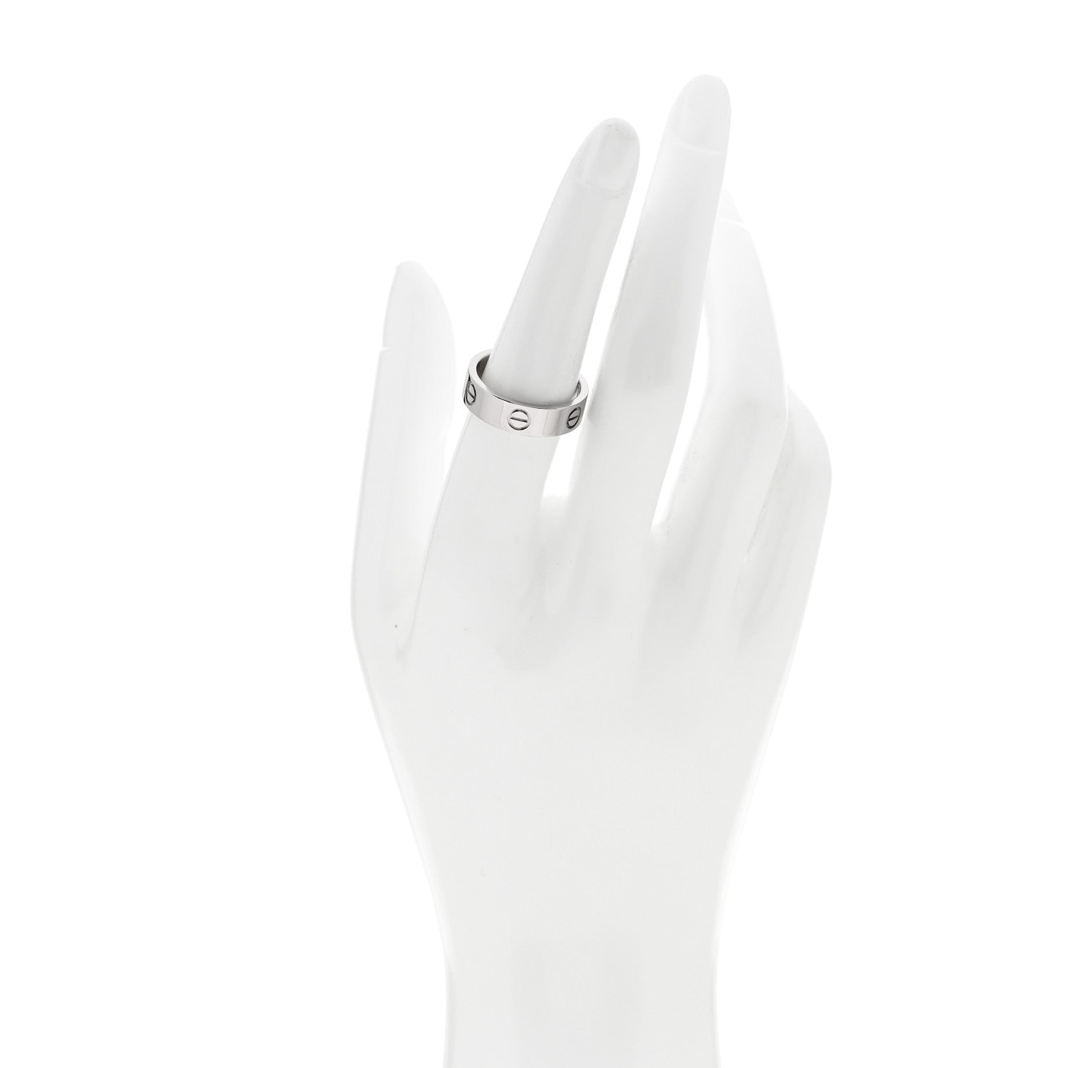 Cartier 18K White Gold 5.5mm LOVE Ring 55 7.25 2 of 4