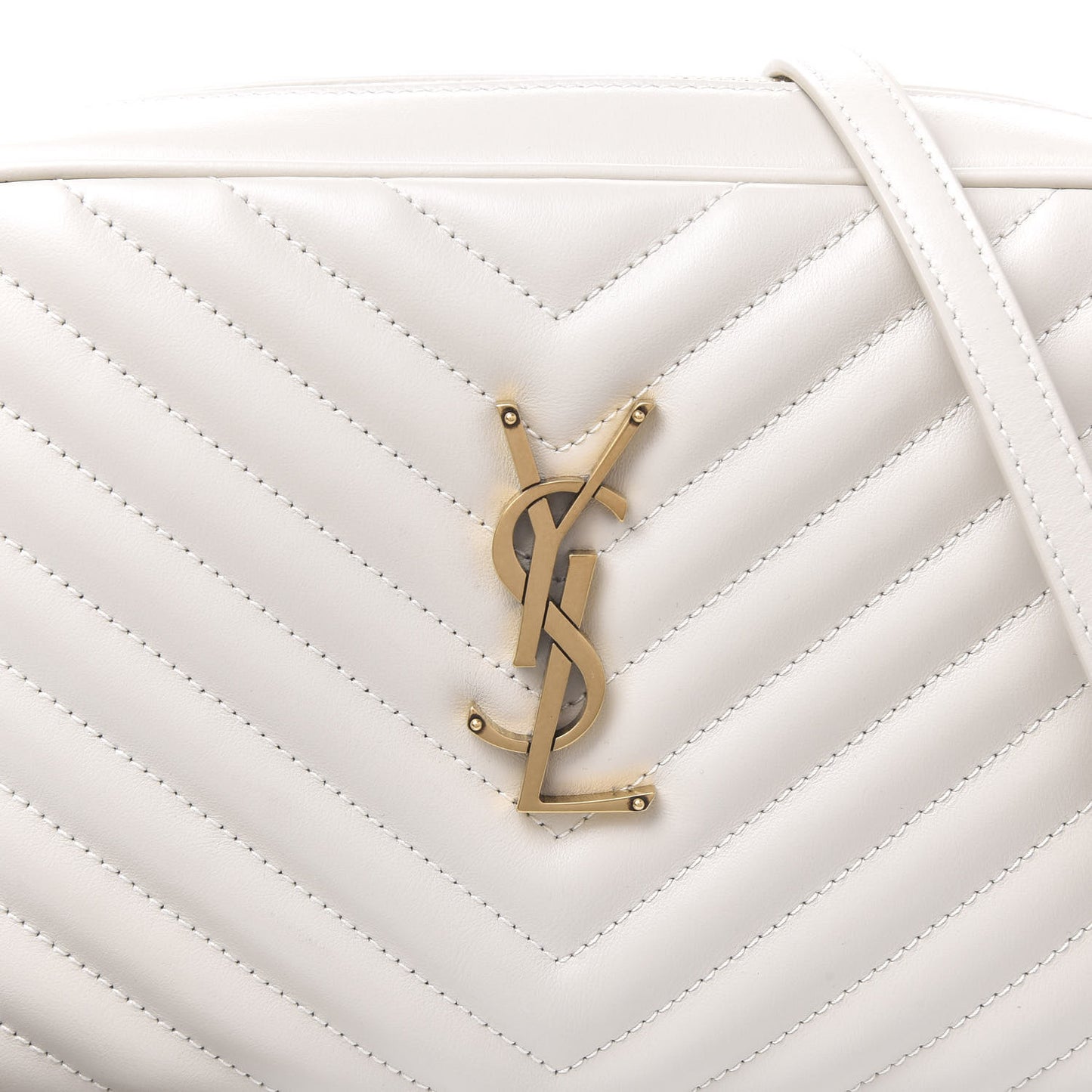 Calfskin Matelasse Monogram Lou Camera Bag Crema Soft