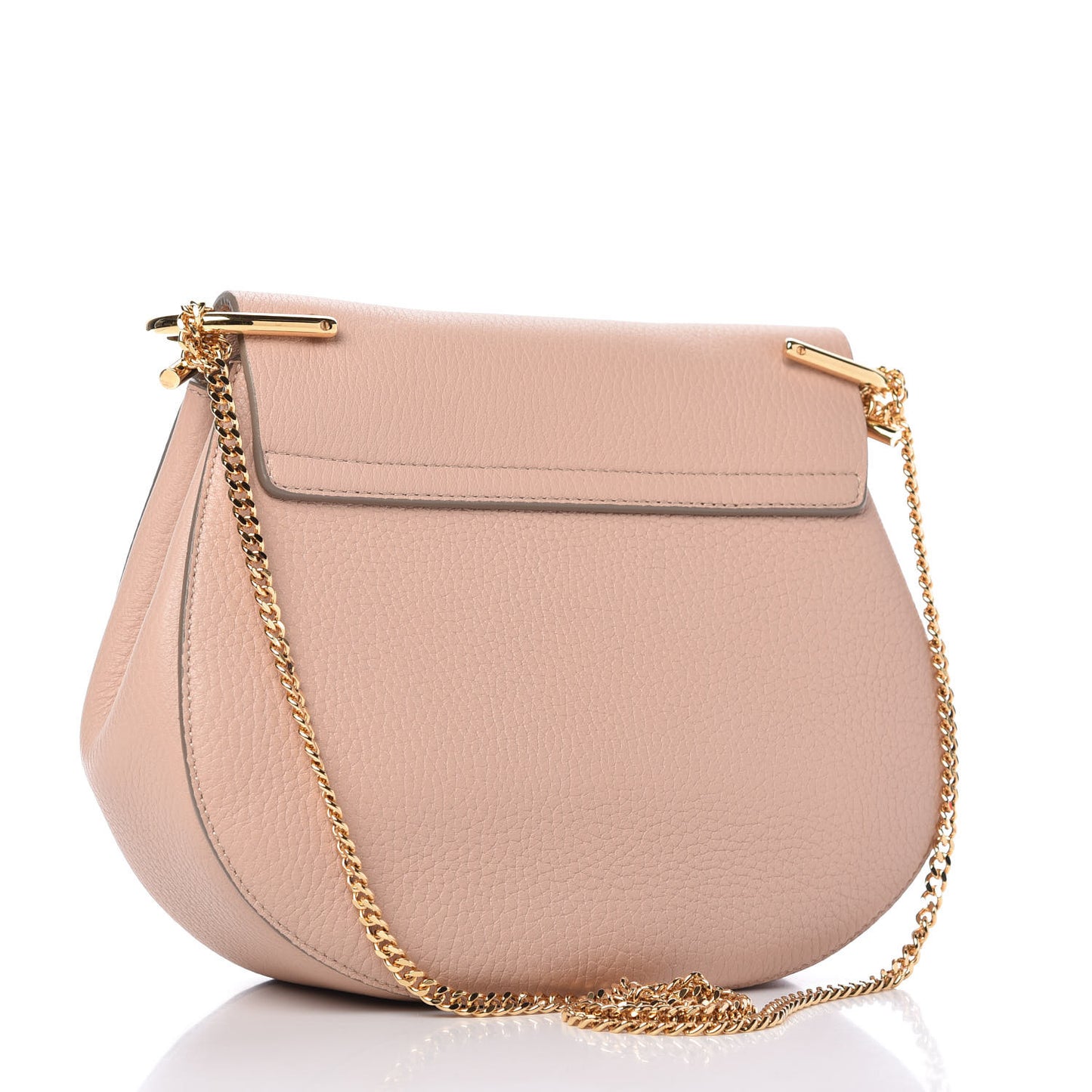 Grained Lambskin Drew Shoulder Bag Cement Pink