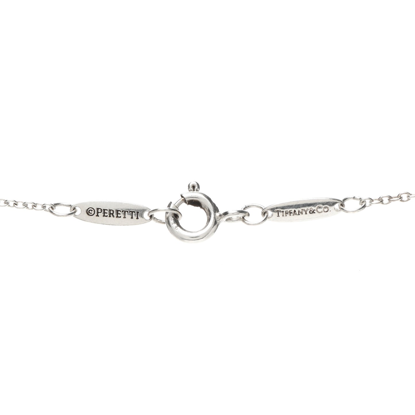 Sterling Silver Diamond Elsa Peretti Open Wave Necklace
