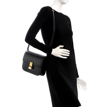 Celine Box Calfskin Medium Classic Box Flap Bag Black 2 of 9