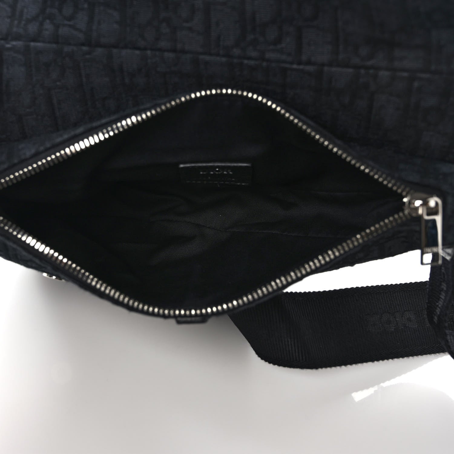 Christian Dior Oblique Mens Saddle Bag Black Blue 5 of 9
