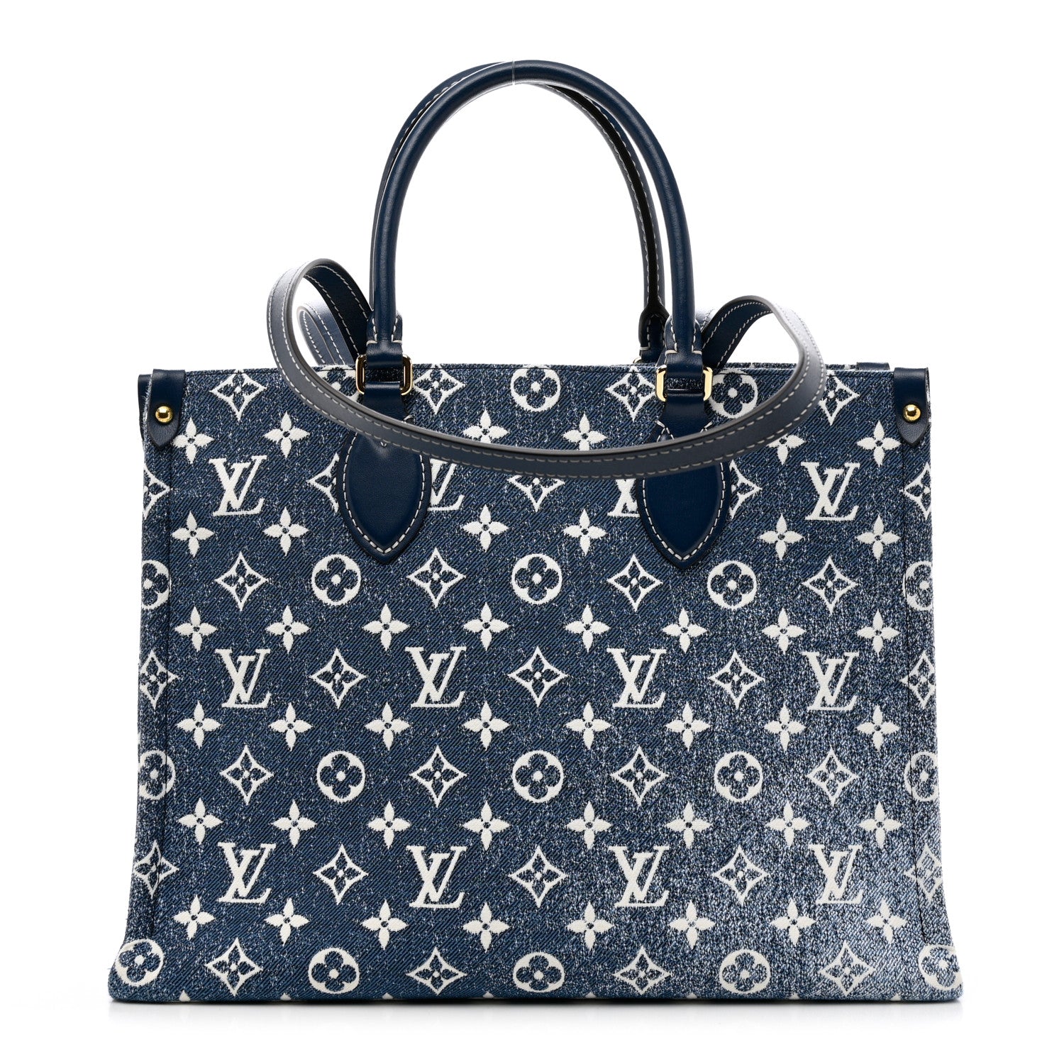 Louis Vuitton Monogram Jacquard Denim Onthego MM Bleu 1 of 9