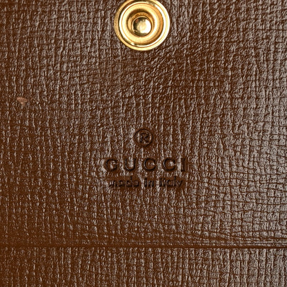 Gucci GG Supreme Monogram Horsebit 1955 Card Case Wallet Beige Ebony Brown Sugar 6 of 9