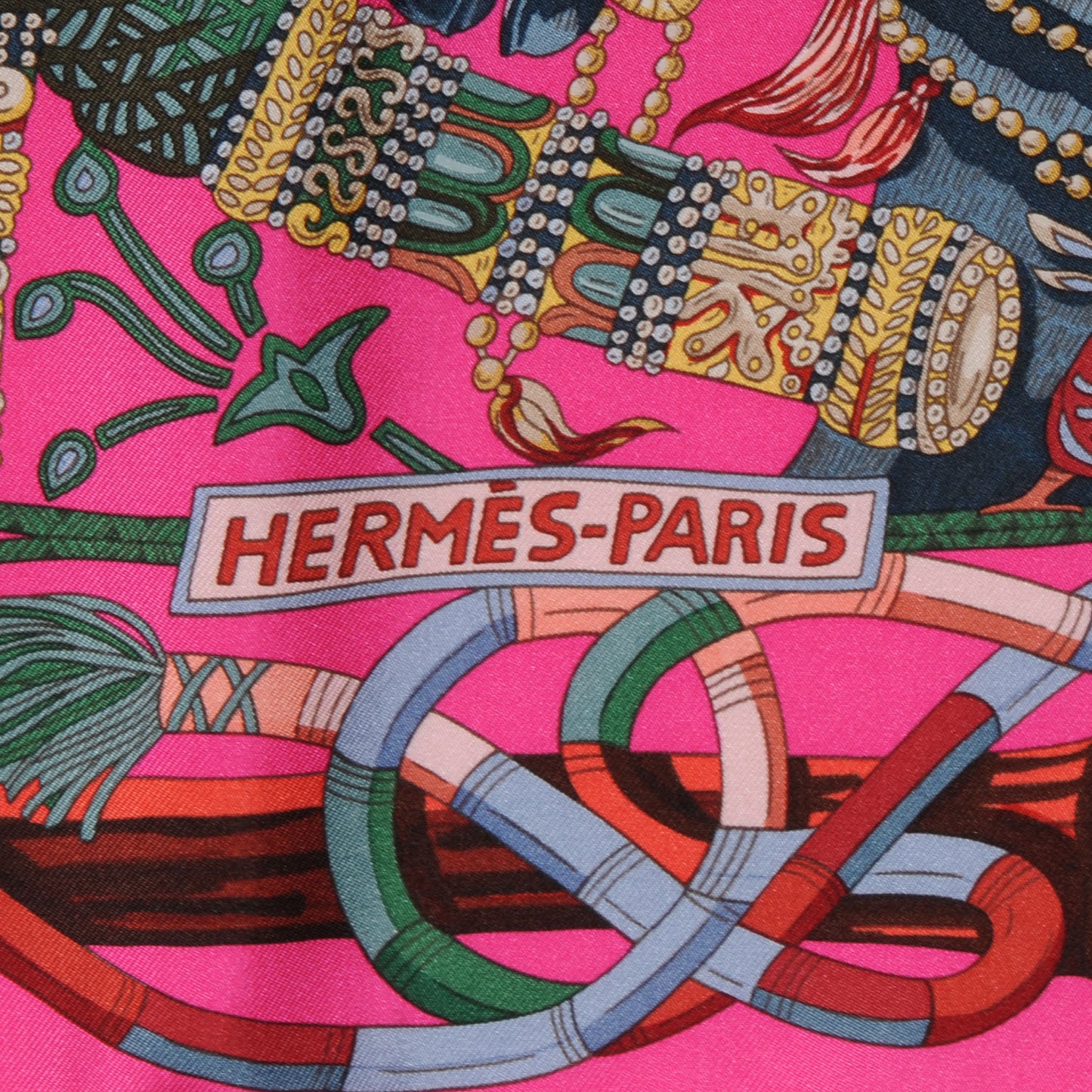 Silk Au Fil Du Carre Scarf 90 Rose VIF Rouge
