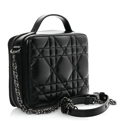 Christian Dior Calfskin Macrocannage Caro Box Bag Black 3 of 13