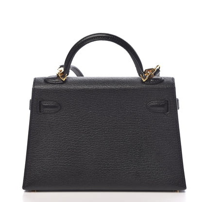 Hermes Chevre Mysore Mini Kelly Sellier 20 Black 4 of 35