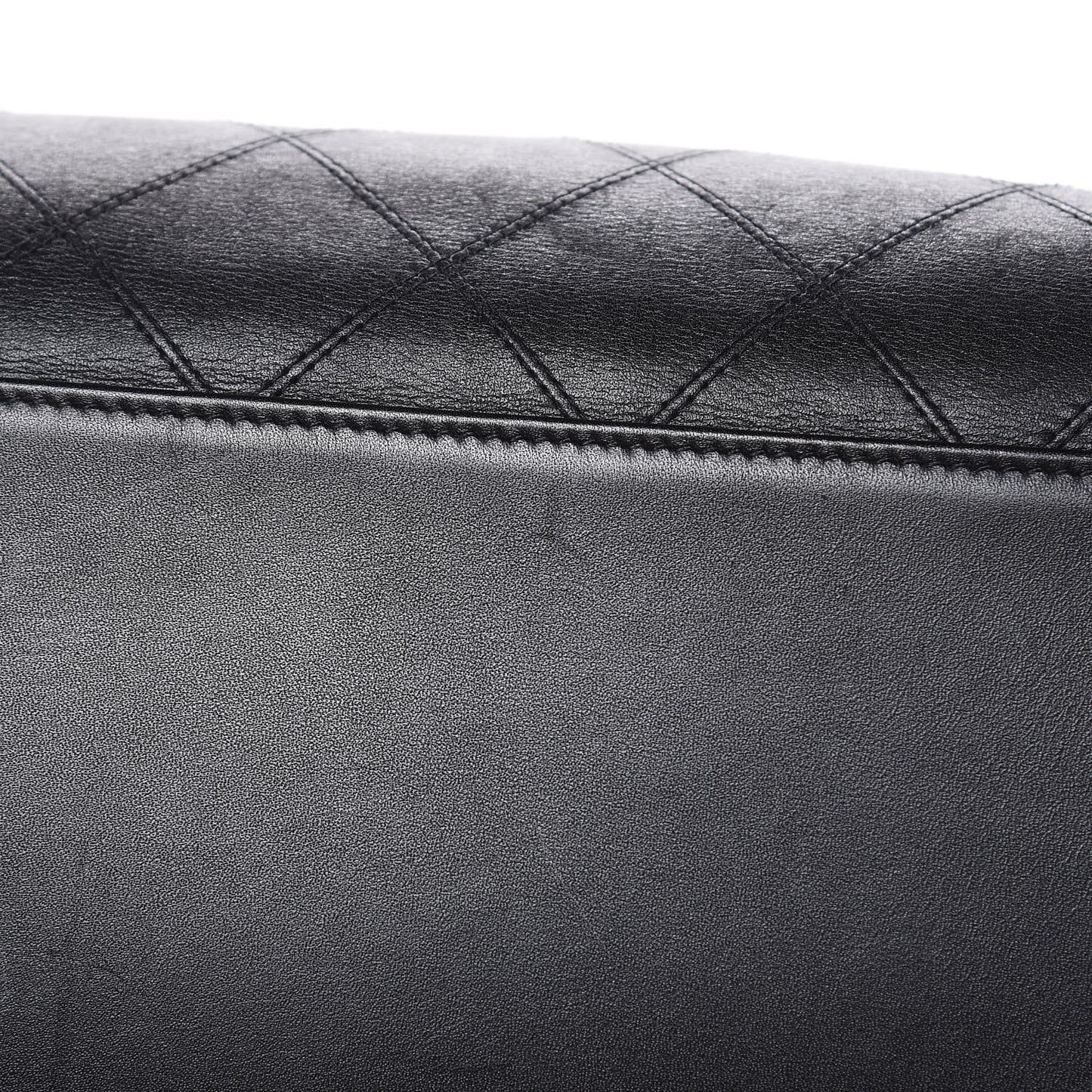 Calfskin Stitched XL Weekender Black