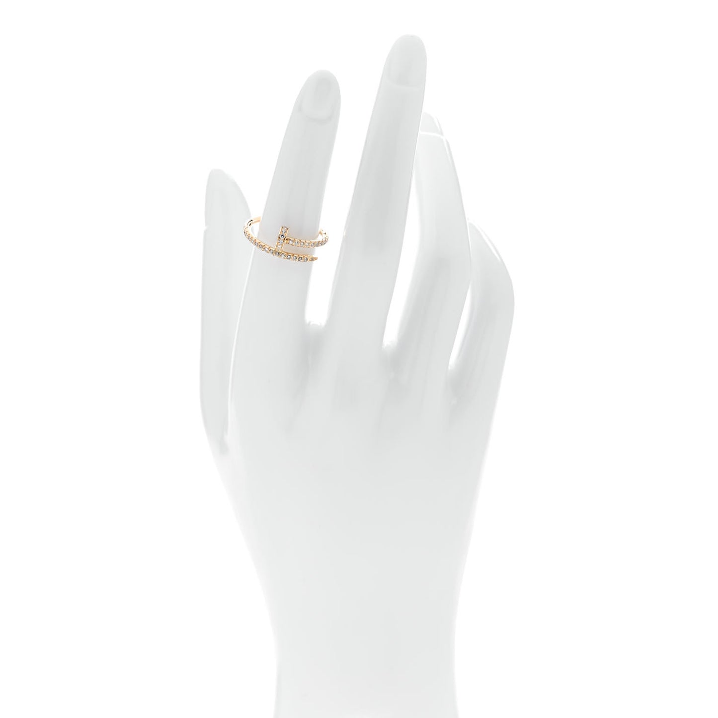 18K Yellow Gold Diamond Juste Un Clou Paved Ring 52 6