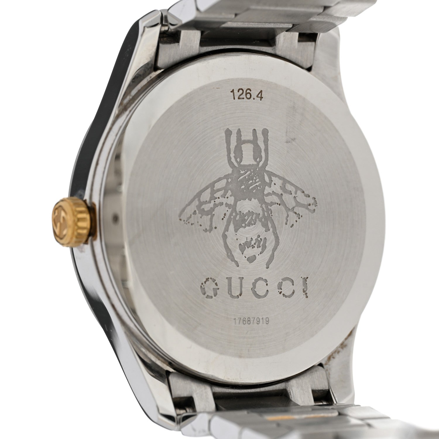 Gucci Stainless Steel 38mm G-Timeless Two Tone Snake Quartz Watch 4 of 5