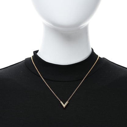 Louis Vuitton Essential V Necklace Gold 2 of 6