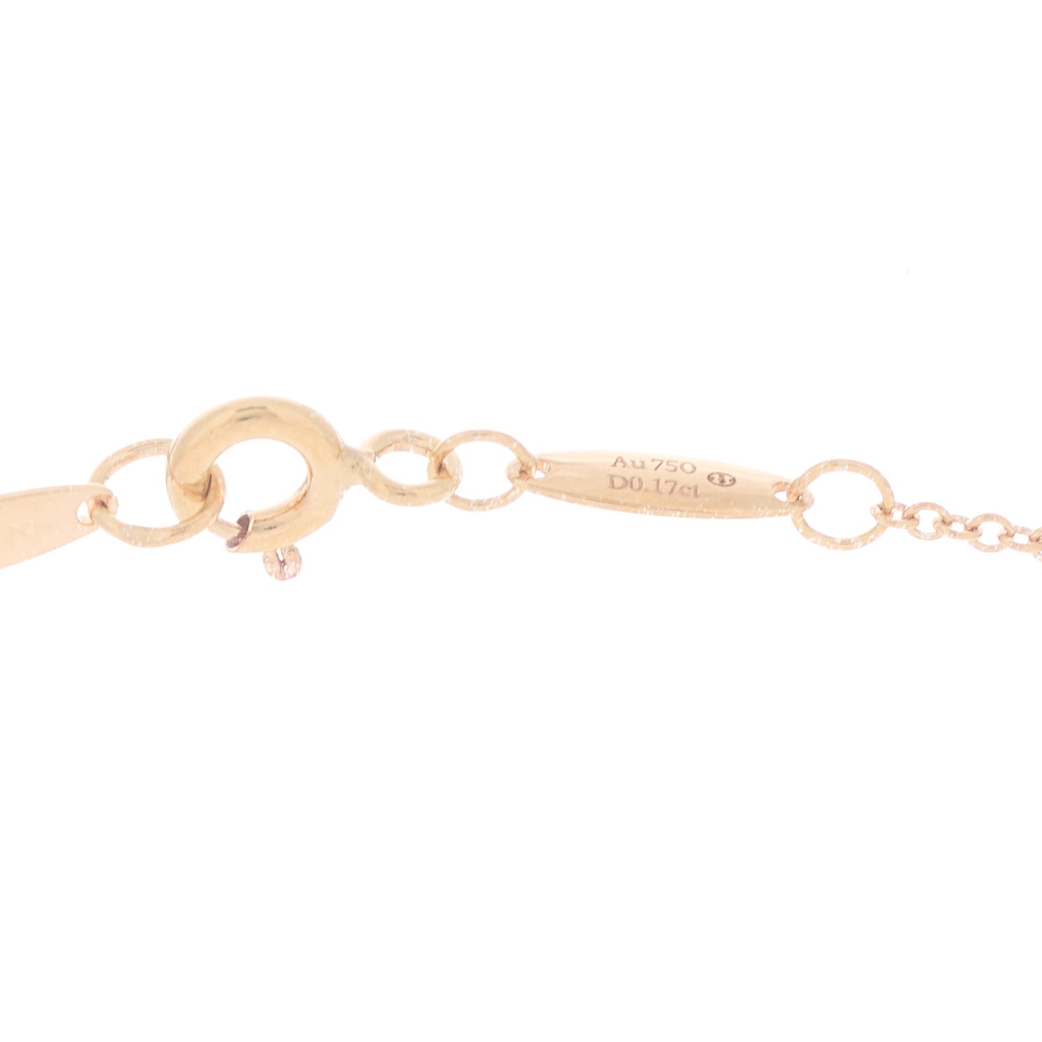 Tiffany 18K Rose Gold Diamond .17ct Elsa Peretti Diamonds by the Yard Pendant Necklace 3 of 6