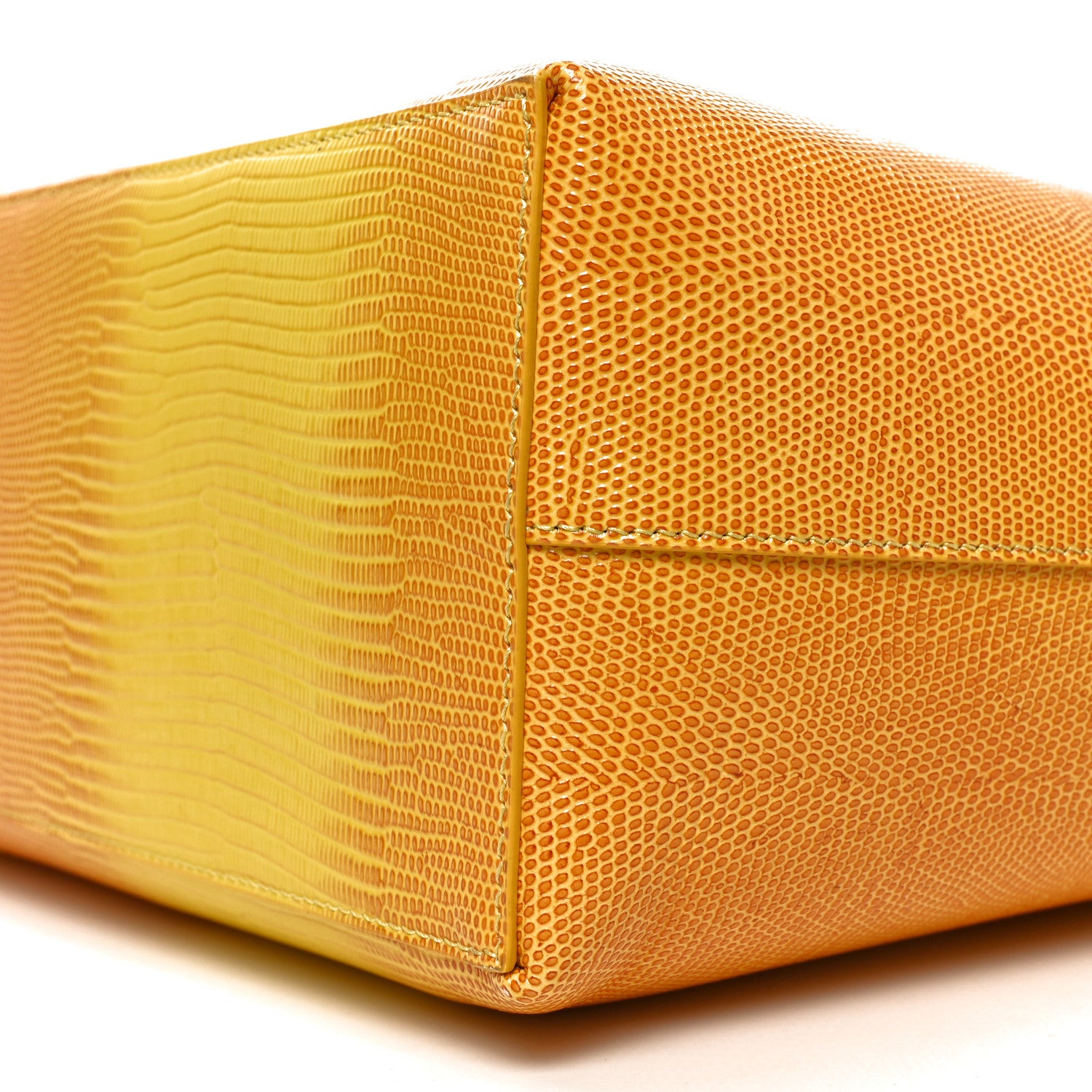 Burberry Calfskin Lizard Embossed Medium London Tote Marigold