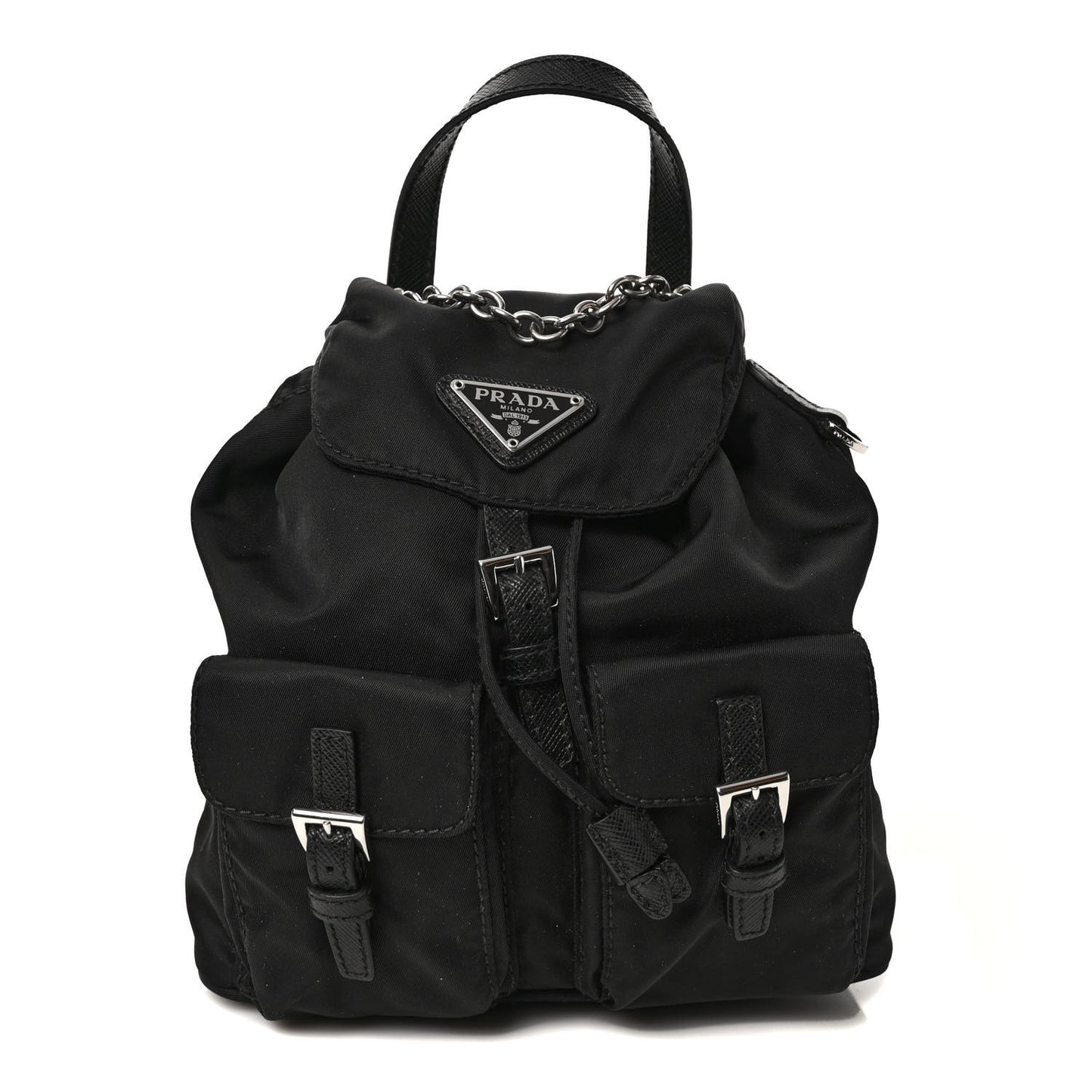 Nylon Vela Mini Crossbody Backpack Black