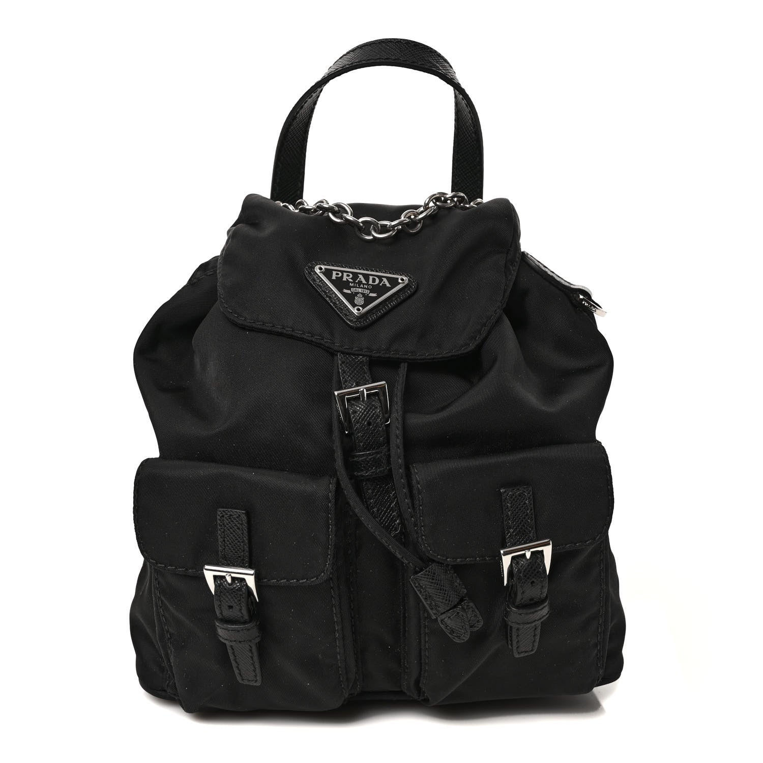 Prada Nylon Vela Mini Crossbody Backpack Black 2 of 8