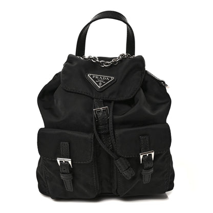 Prada Nylon Vela Mini Crossbody Backpack Black 2 of 8