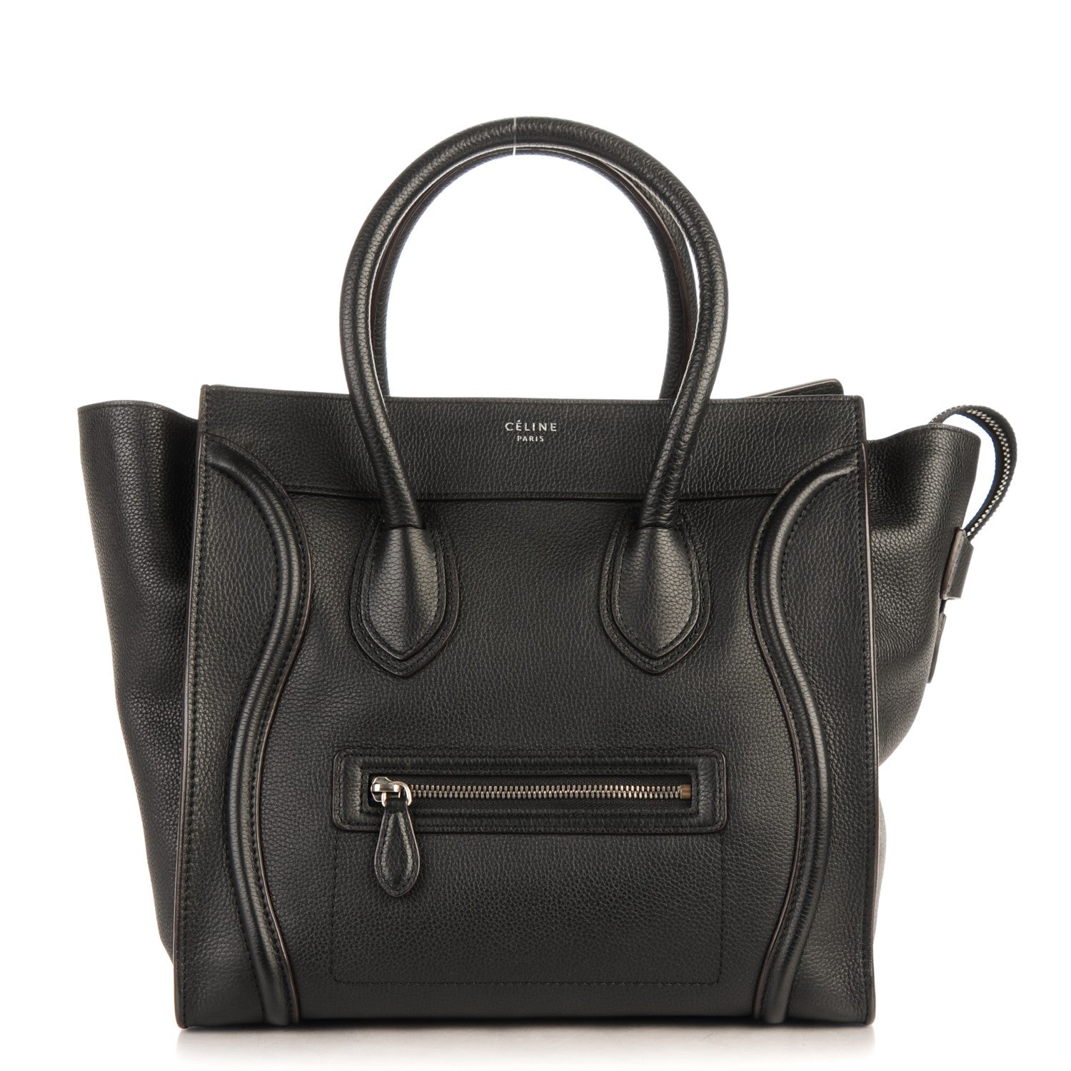 Celine Drummed Calfskin Mini Luggage Black 1 of 7