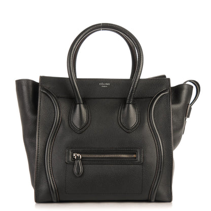 Celine Drummed Calfskin Mini Luggage Black 1 of 7