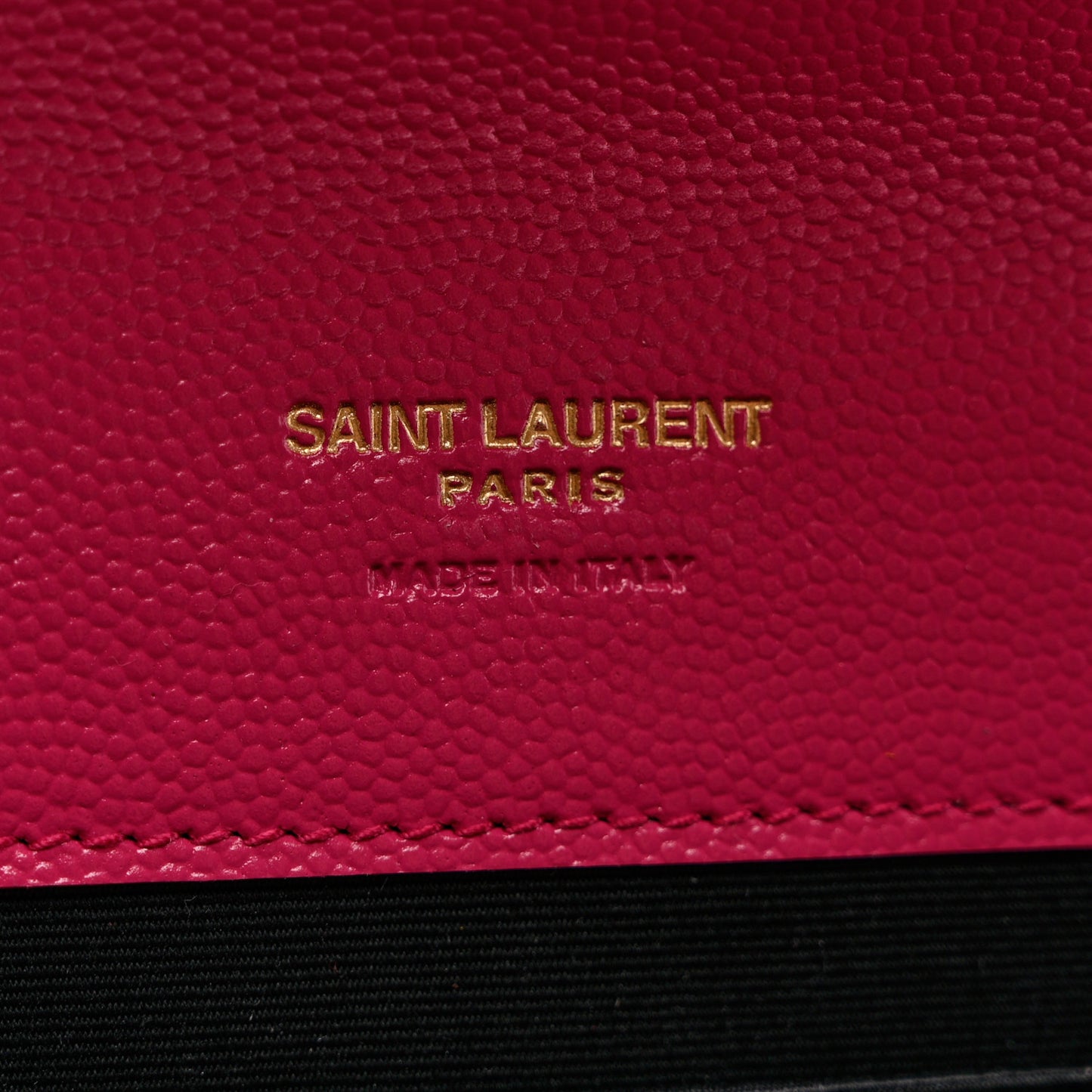 Grain De Poudre Matelasse Chevron Monogram Envelope Clutch Fuchsia