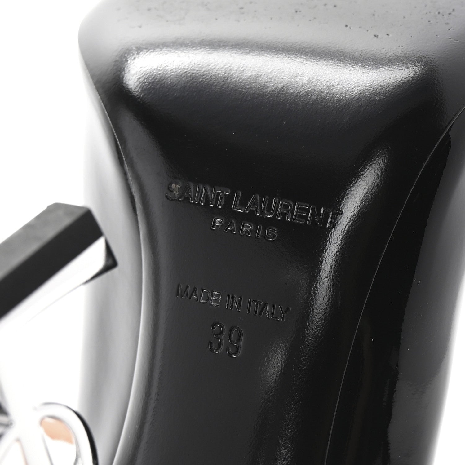Saint Laurent Patent Opyum 110 Pumps 39 Black Silver 7 of 10