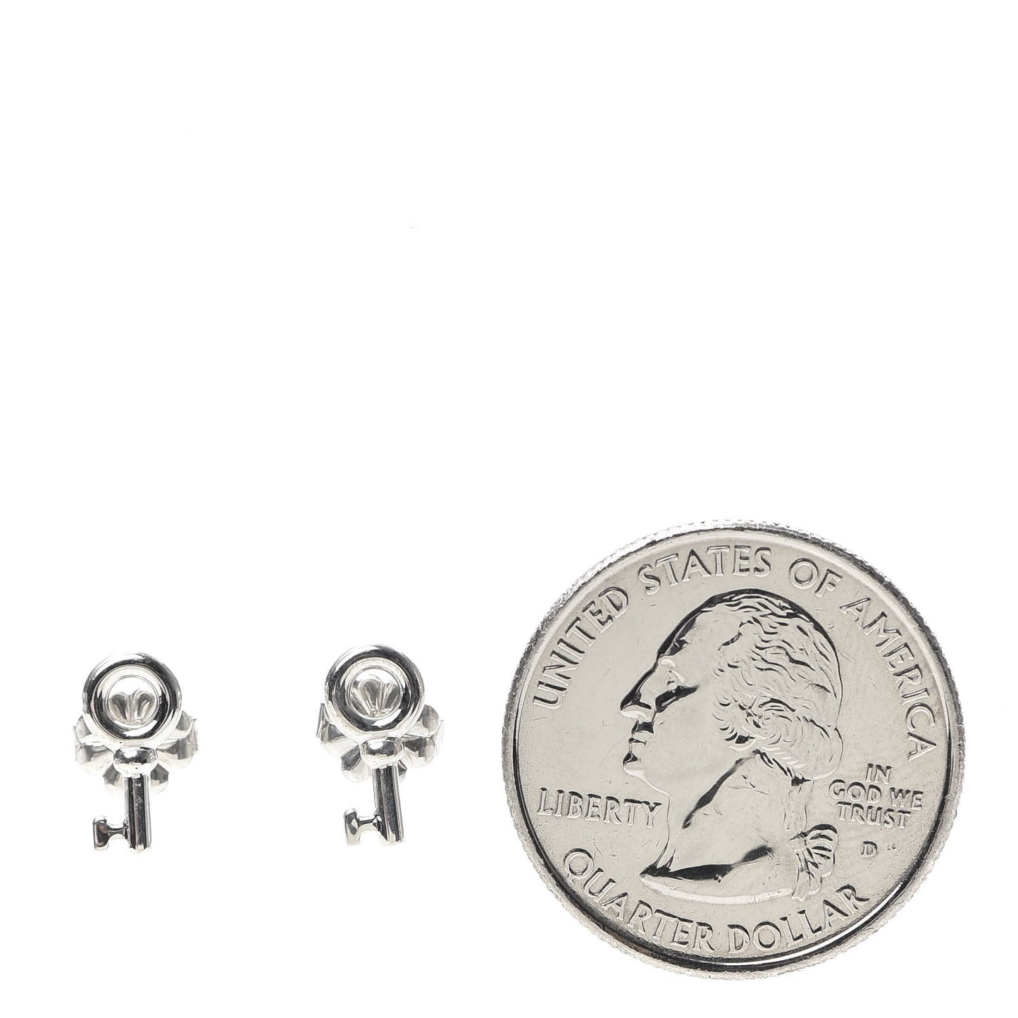 Sterling Silver Key Earrings
