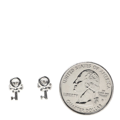 Tiffany Sterling Silver Key Earrings 2 of 5