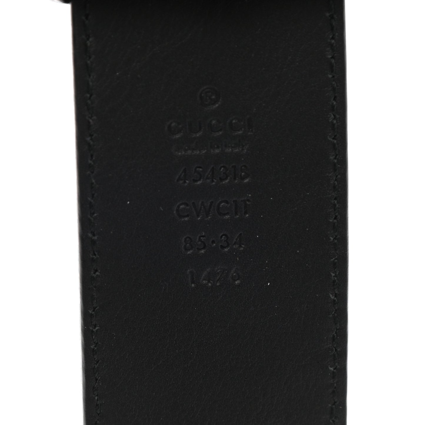 Guccissima Snake Plaque Belt 85 34 Black