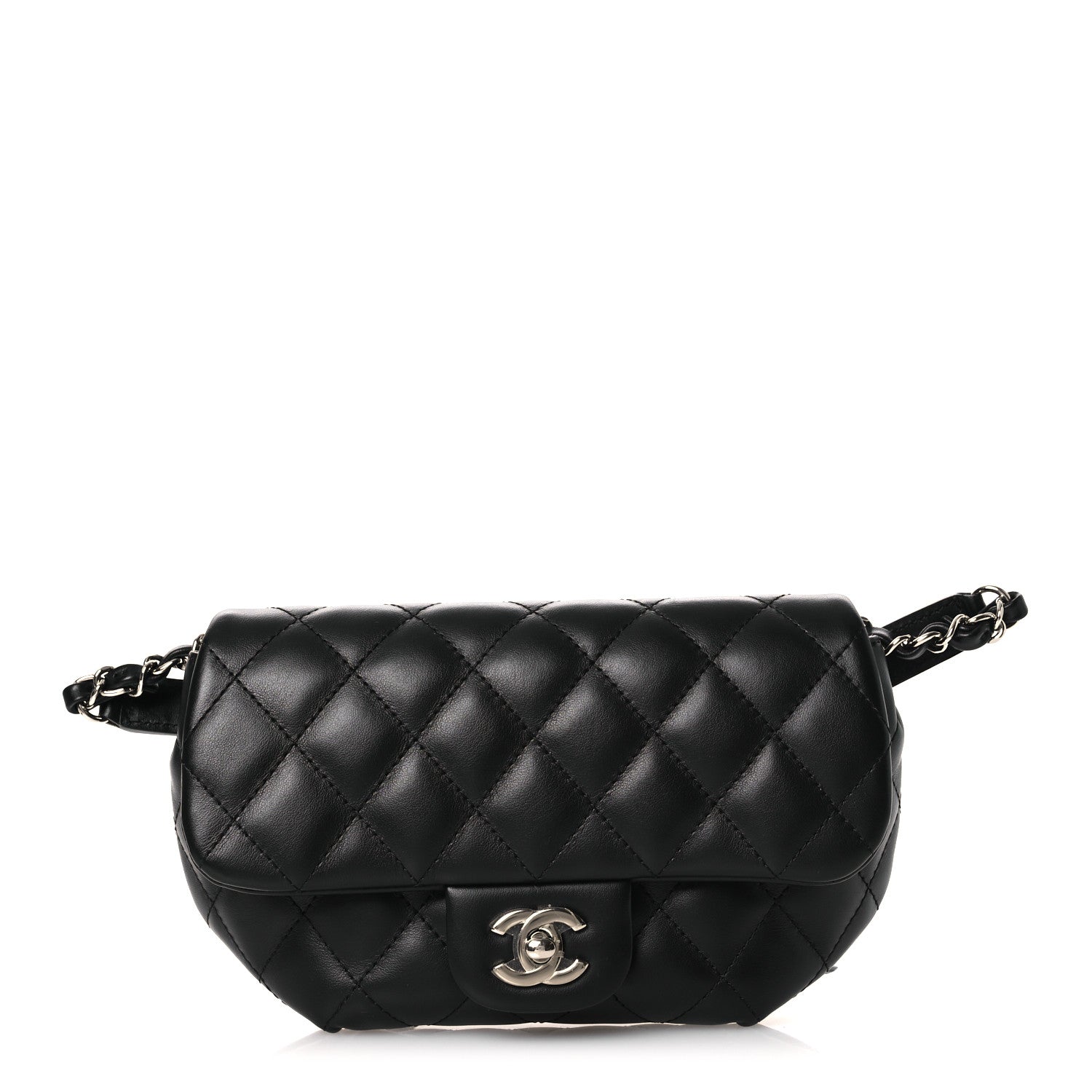 Chanel Calfskin Quilted CC Uniform Flap Belt Bag Black 1 of 27