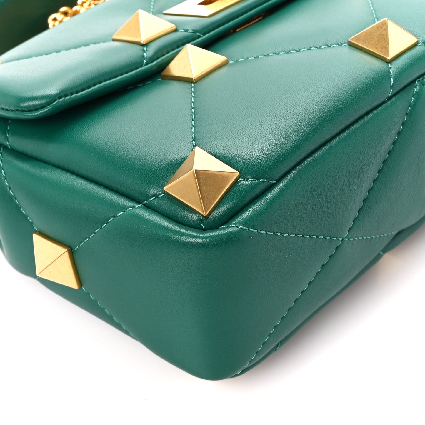 Nappa Medium Roman Stud Shoulder Bag Jungle