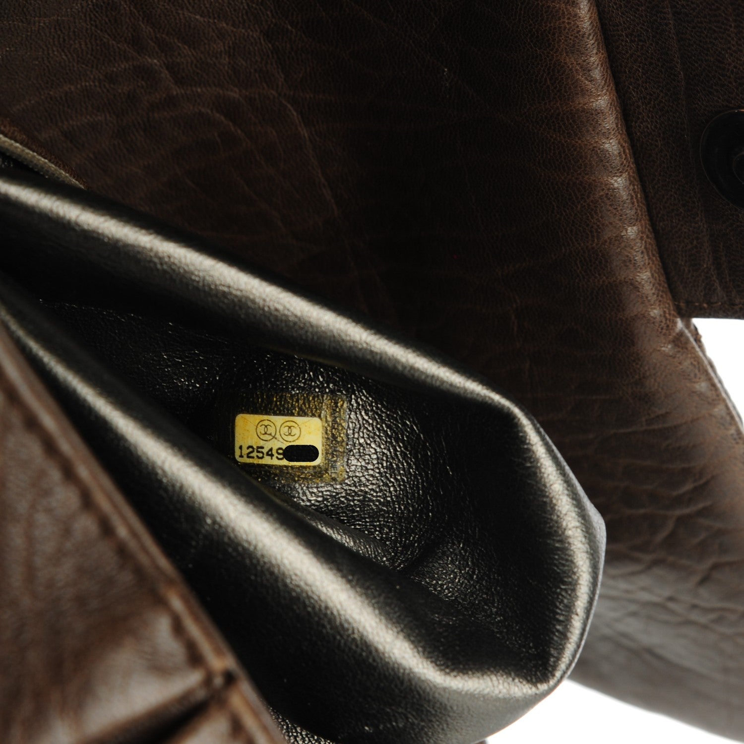 Chanel Distressed Lambskin Quilted Flap Brown 7 of 8