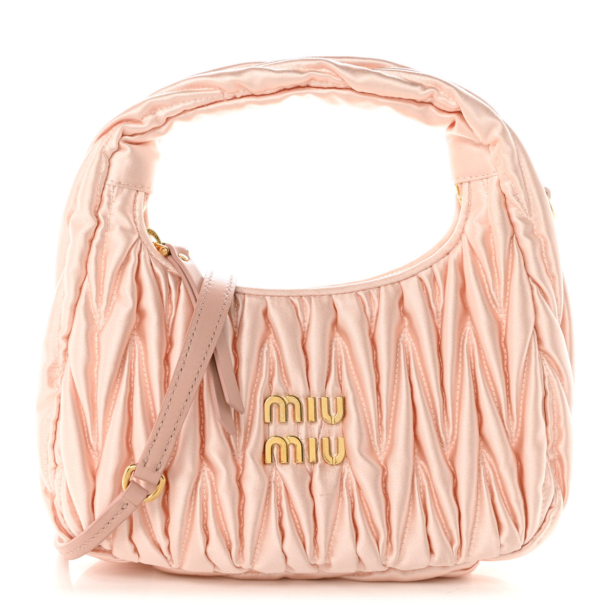 Satin Matelasse Small Wander Hobo Orchidea