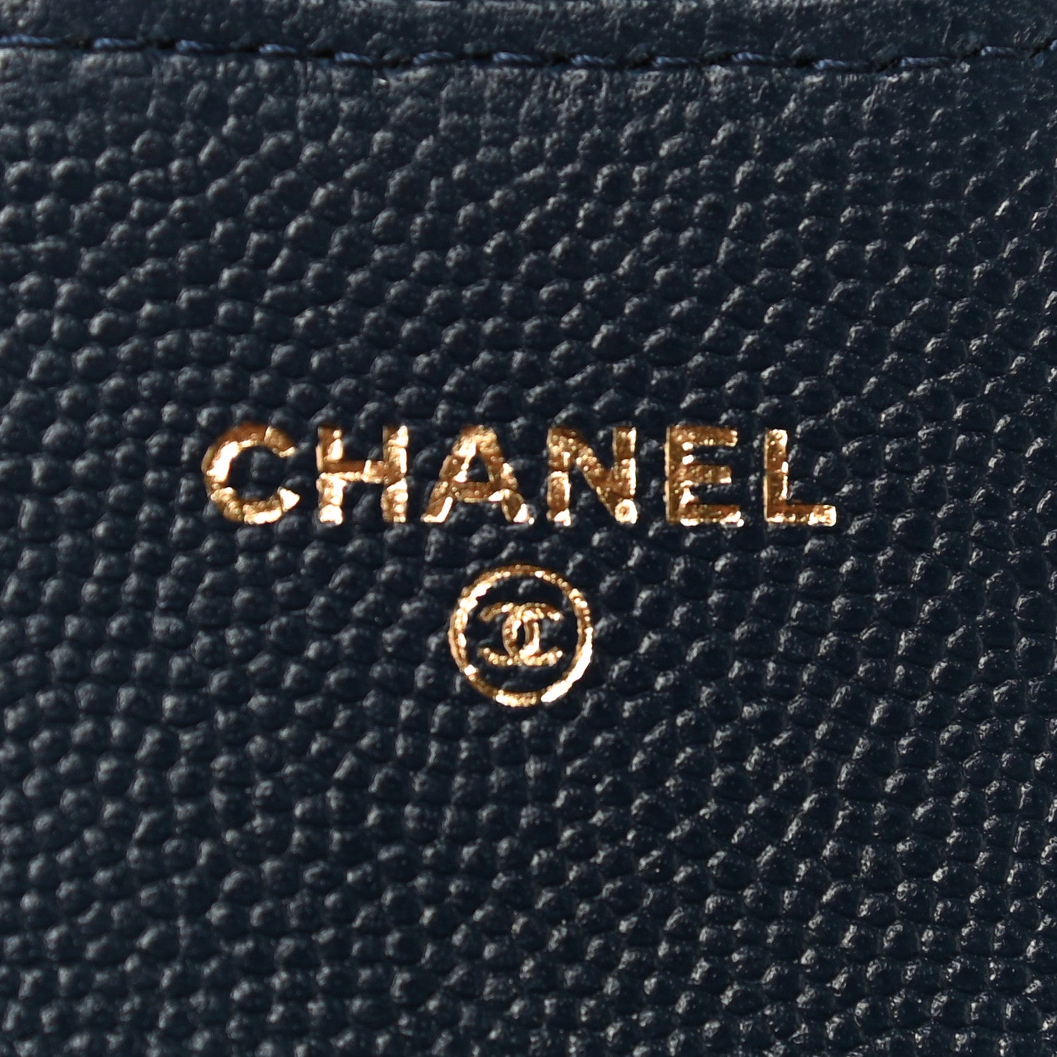Chanel Caviar Quilted Flap Card Holder Wallet Navy Blue 6 of 11