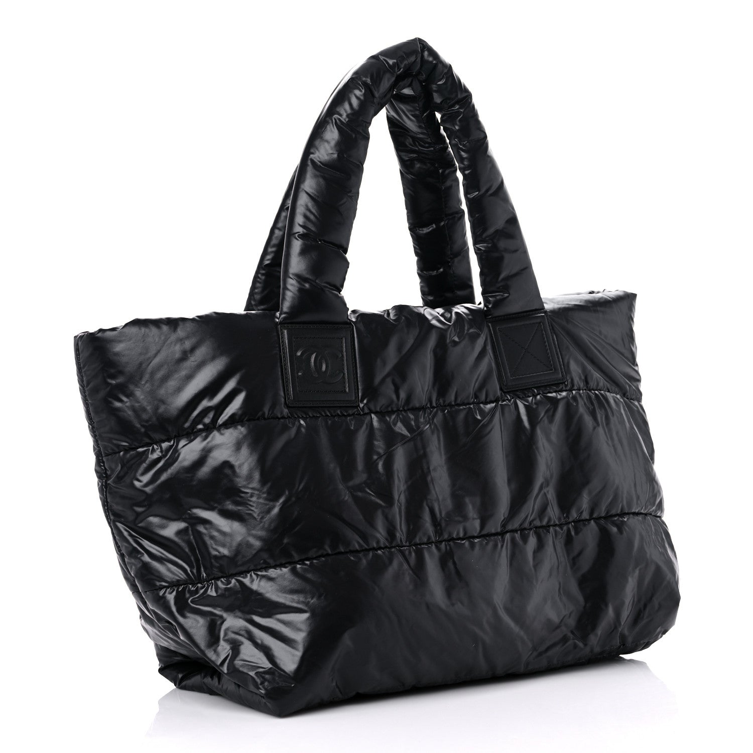 Chanel Nylon Quilted Medium Coco Cocoon Reversible Tote Black 2 of 7
