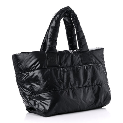 Chanel Nylon Quilted Medium Coco Cocoon Reversible Tote Black 2 of 7