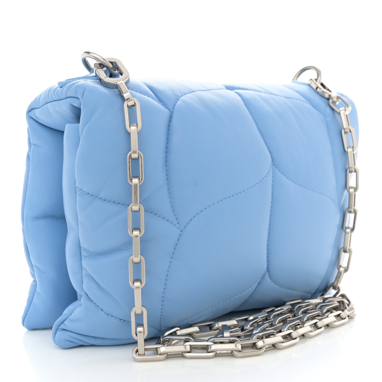 Nappa Pillow Quilted Little Softie Bag Cornflower Blue