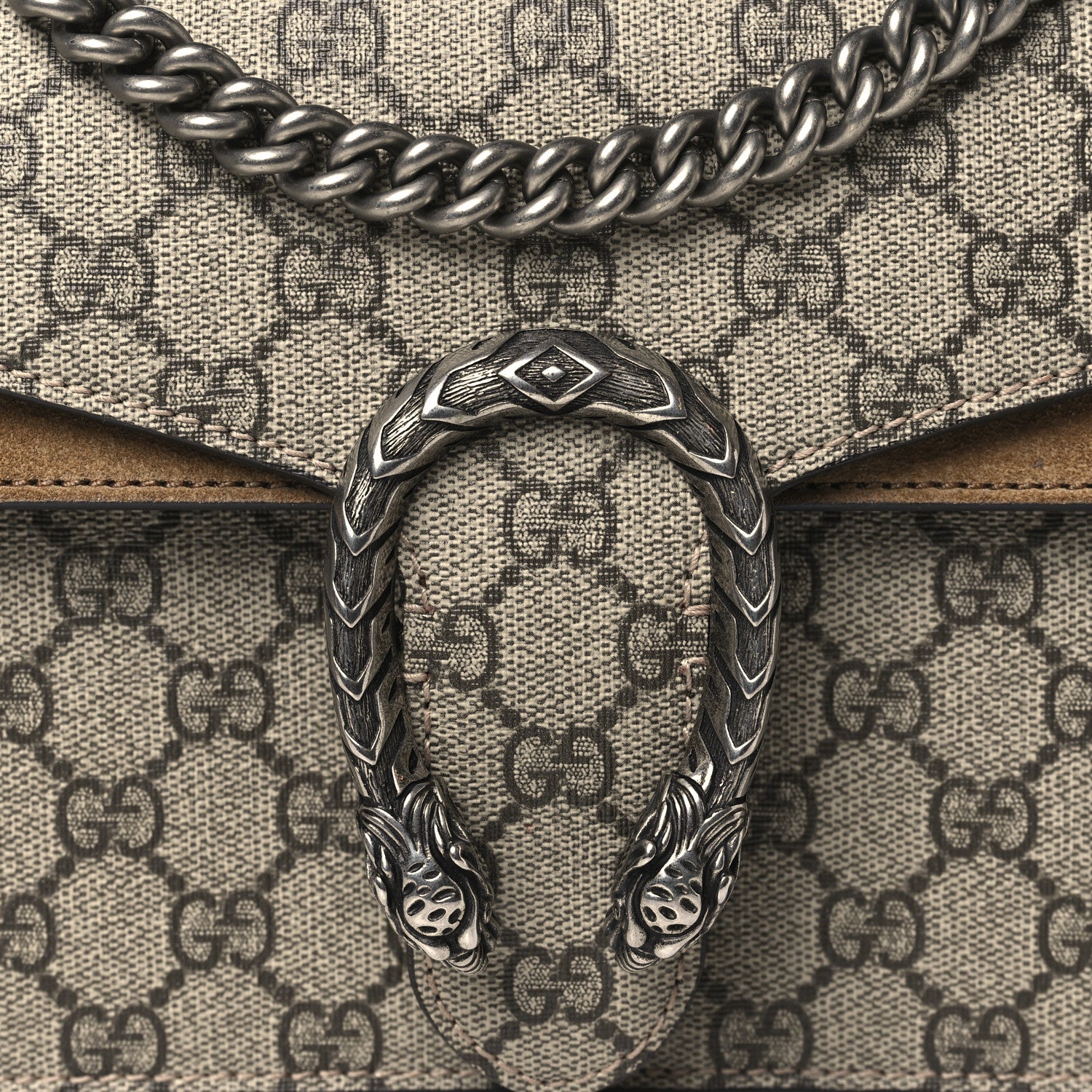 Gucci GG Supreme Monogram Small Dionysus Shoulder Bag Taupe 7 of 10