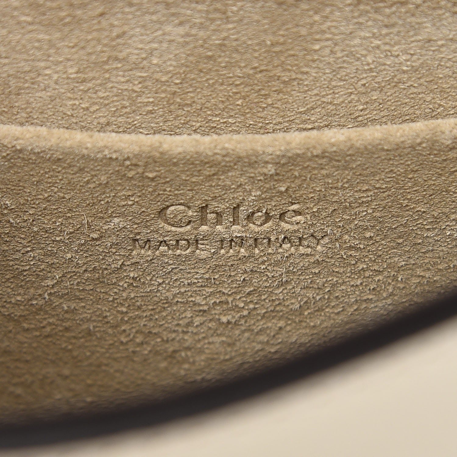 Chloe Calfskin Suede Small Nile Bracelet Bag Off White 6 of 6