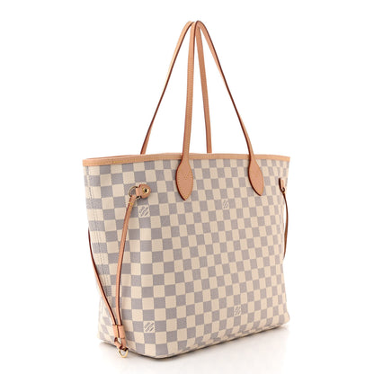 Louis Vuitton Damier Azur Neo Neverfull MM Rose Ballerine 4 of 10