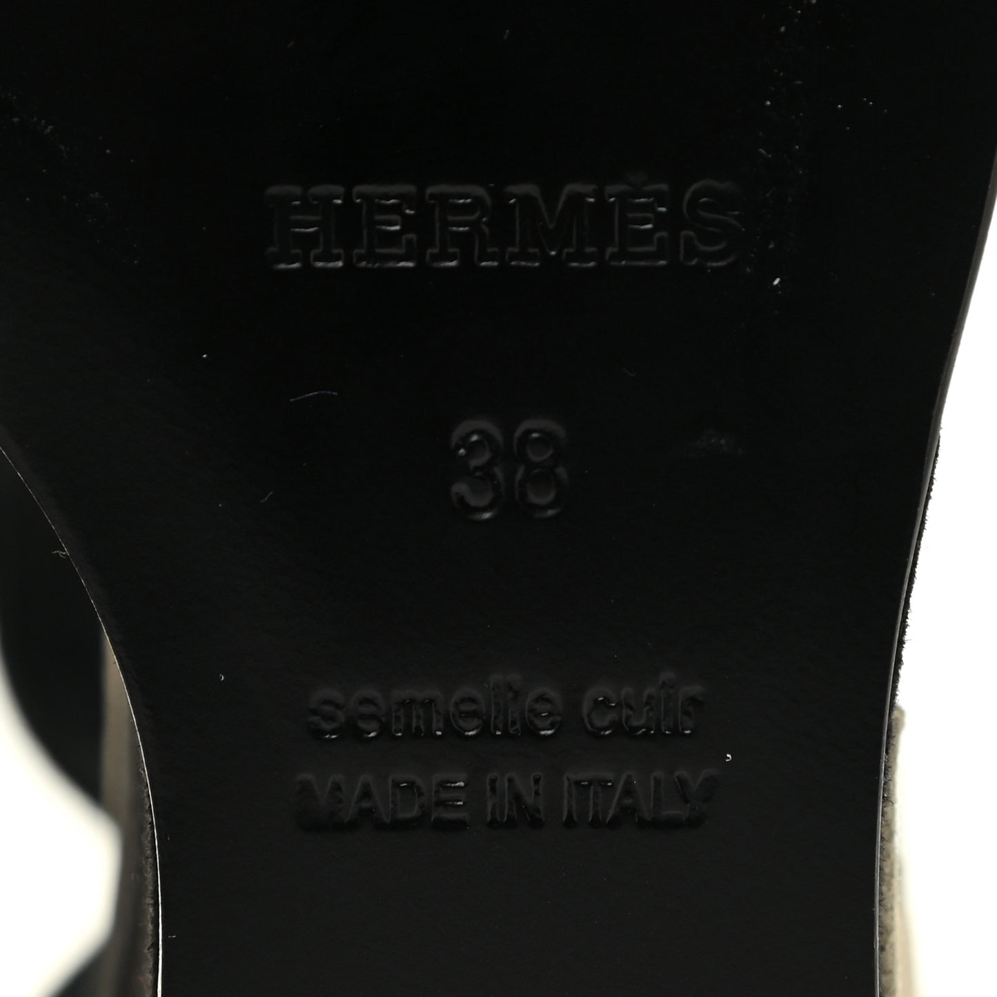 Suede Goatskin Tournis Wedge Sandals 38 Black