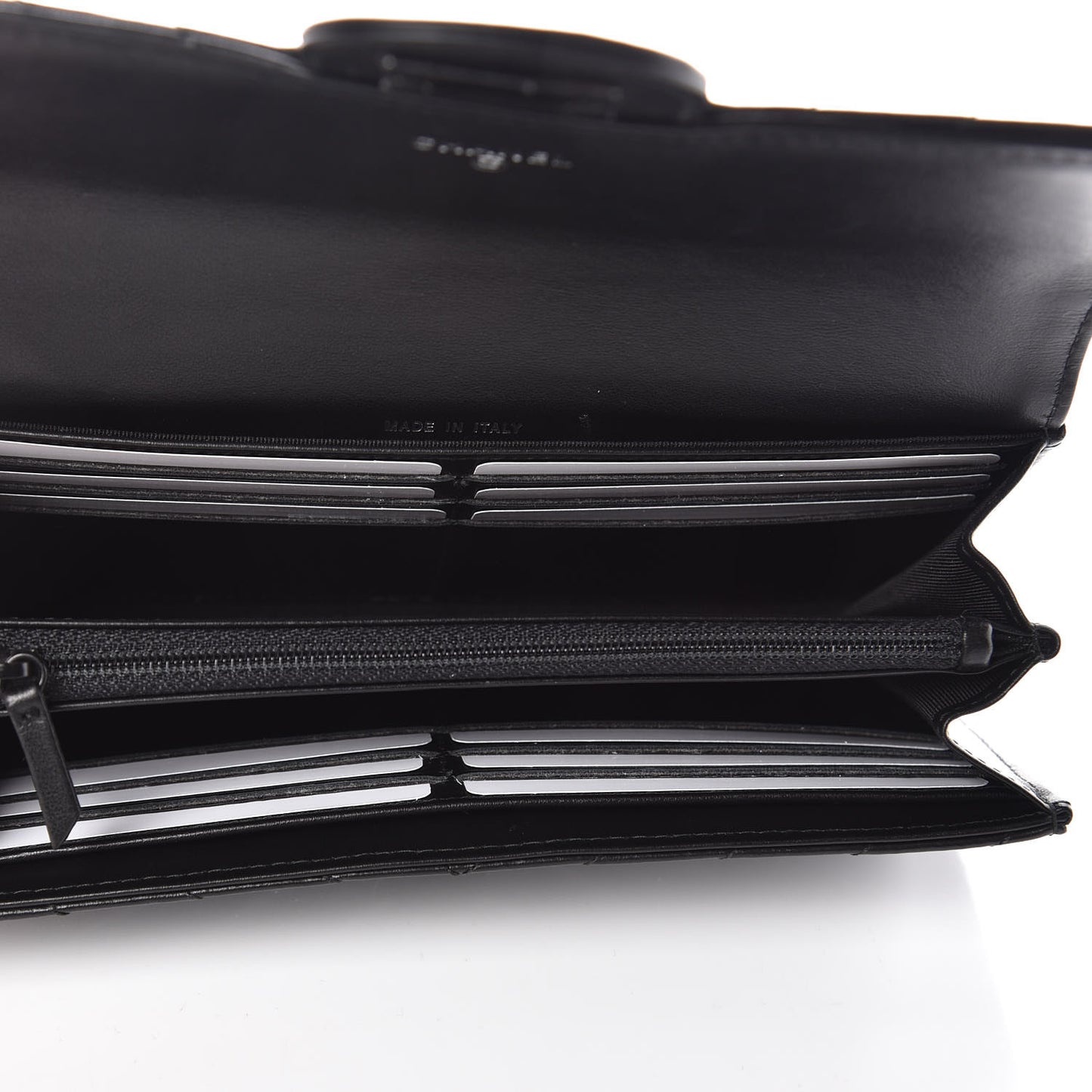 Aged Calfskin Chevron Quilted 2.55 Reissue Flap Wallet So Black