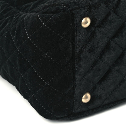Chanel Suede Quilted XXL Travel Flap Bag Black 9 of 10