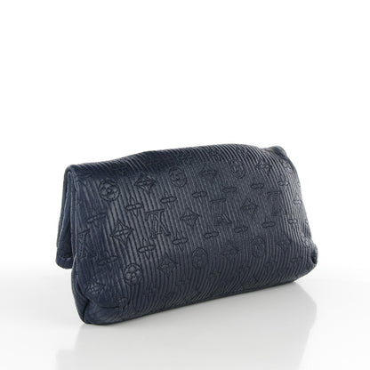 Louis Vuitton Calfskin Quilted Monogram Altair Clutch Navy 3 of 8