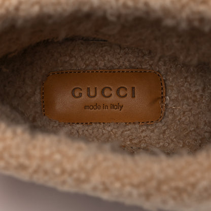 Gucci Calfskin Wool Womens Fria Horsebit Ankle Boots 36 New Caramel Butterscotch 7 of 9