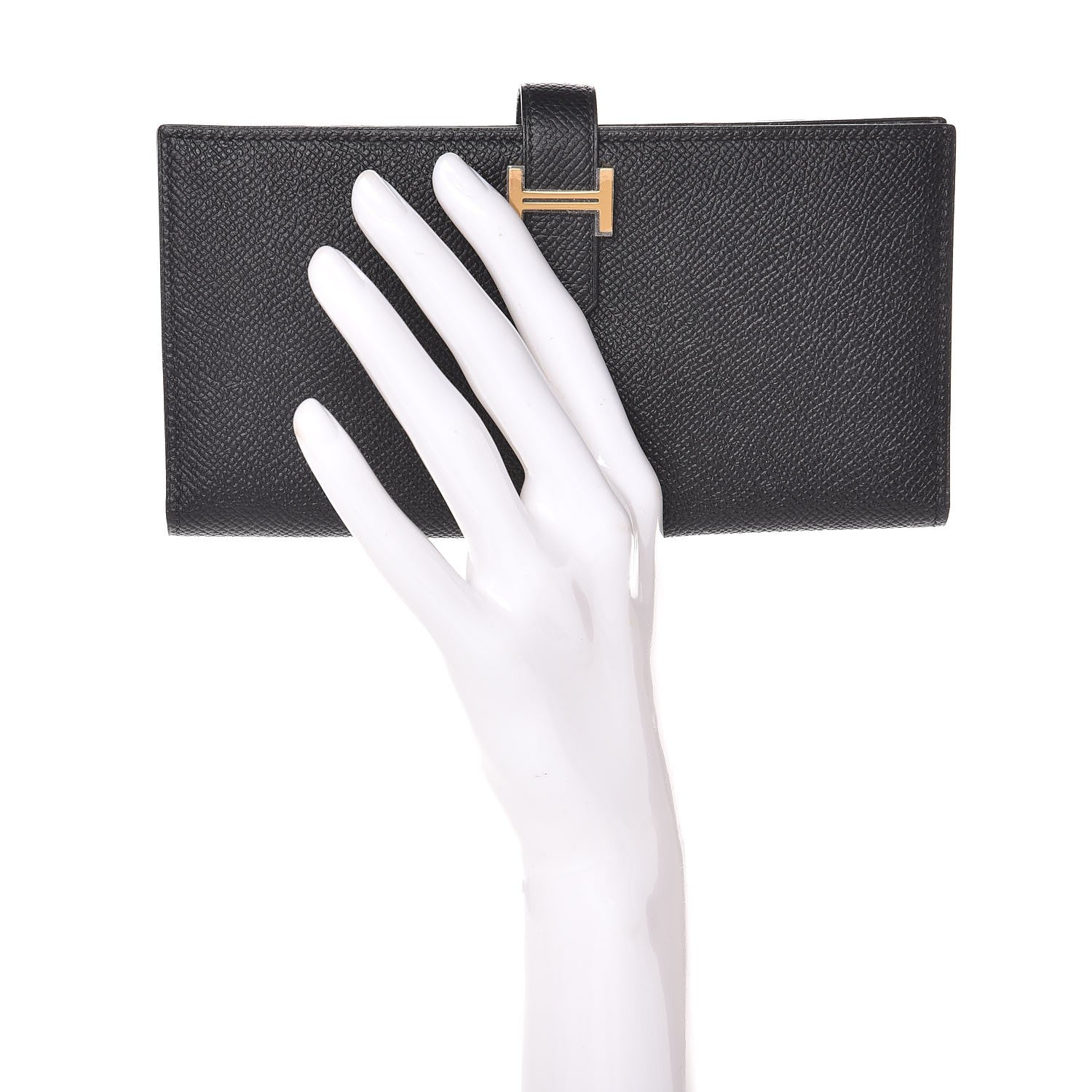 Hermes Epsom Bearn Gusset Wallet Black 2 of 8