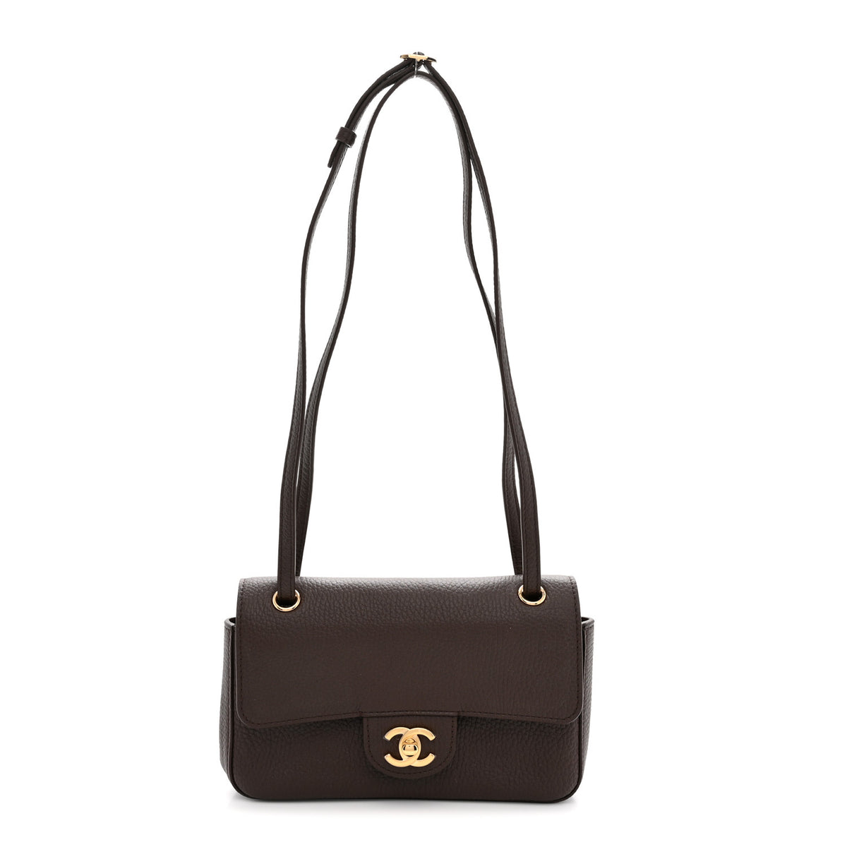Chanel Grained Calfskin Mini Souplissimo Maxi Flap Dark Brown 1 of 11