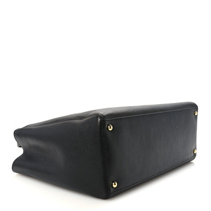Chanel Calfskin Cerf Executive Shopper Tote Black 4 of 10