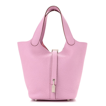 Hermes Taurillon Clemence Picotin Lock 18 PM Mauve Sylvestre 1 of 11